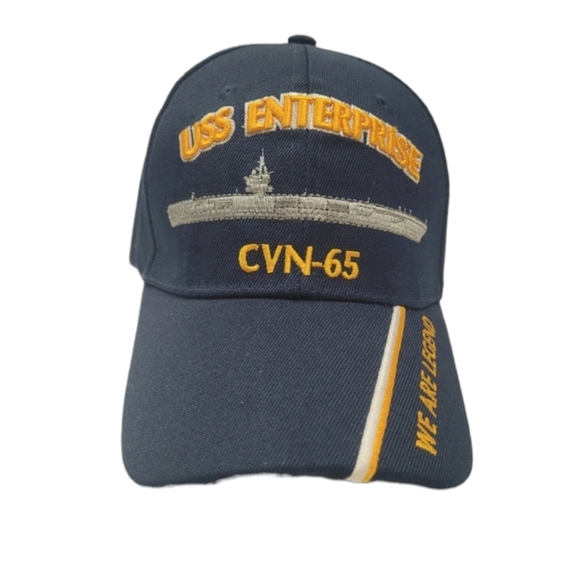 Official Licensed Product US Navy Embroidered USS Enterprise CVN-65 Baseball Hat - Picture 1 of 9